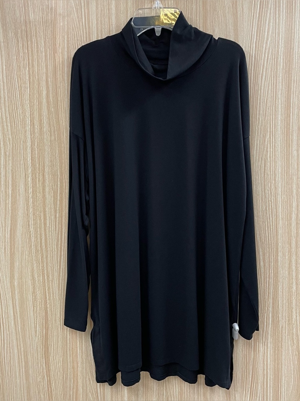 J. Jill Black Turtleneck Tunic Top Size XL
